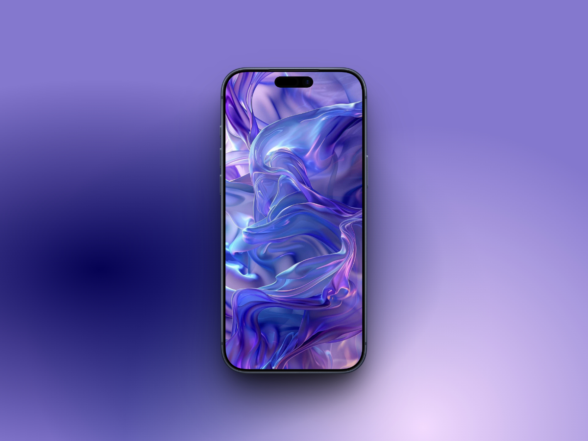 Liquid Amethyst Liquid Glass Wallpaper for iPhone