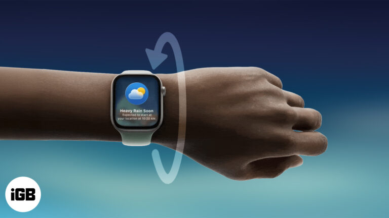 Wrist flick on apple watch