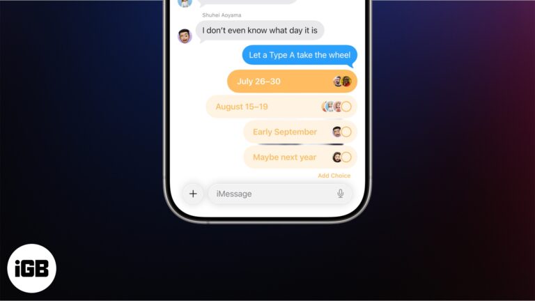 iOS 26 Adds Built-in Polls in iMessage.