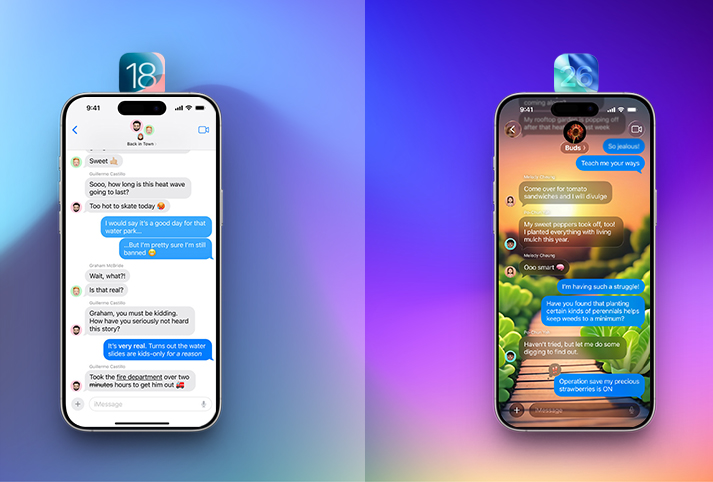 Messages app on iOS 26