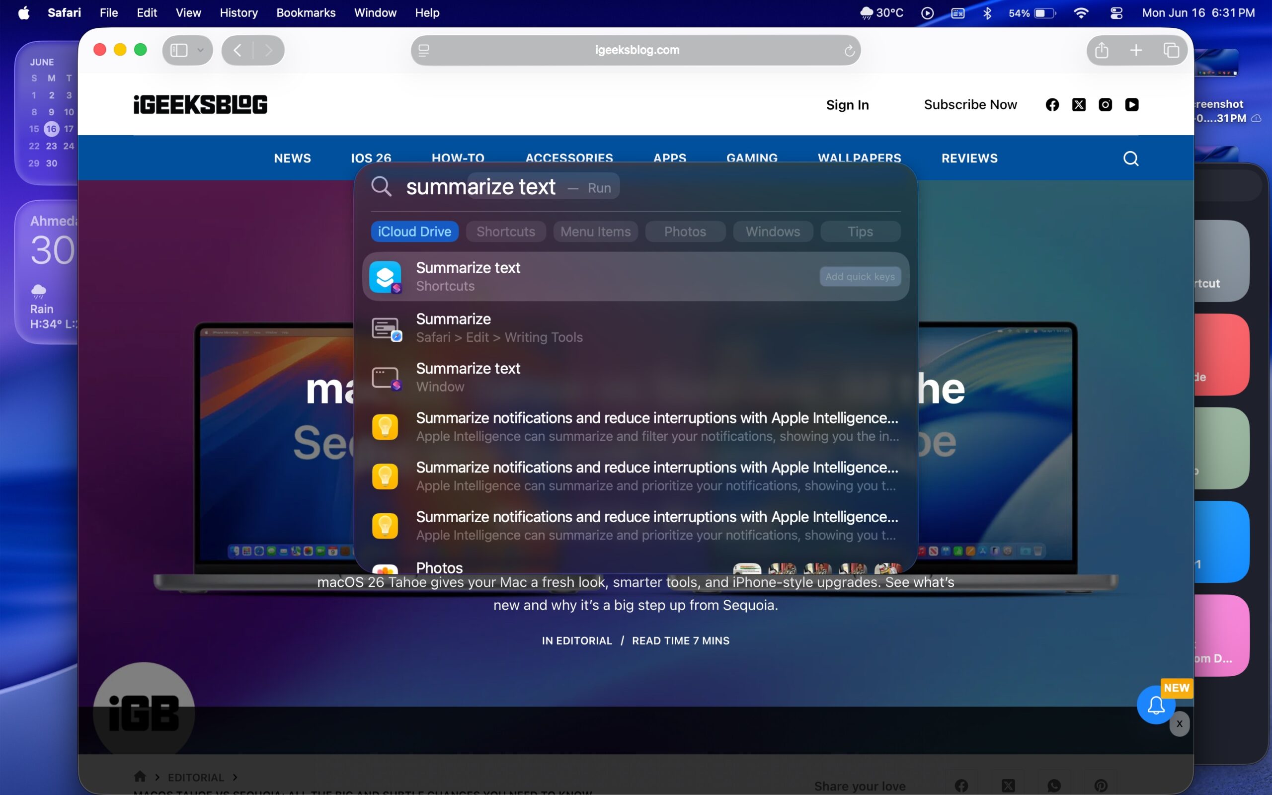 Smarter shortcuts and apple intelligence on macOS 26