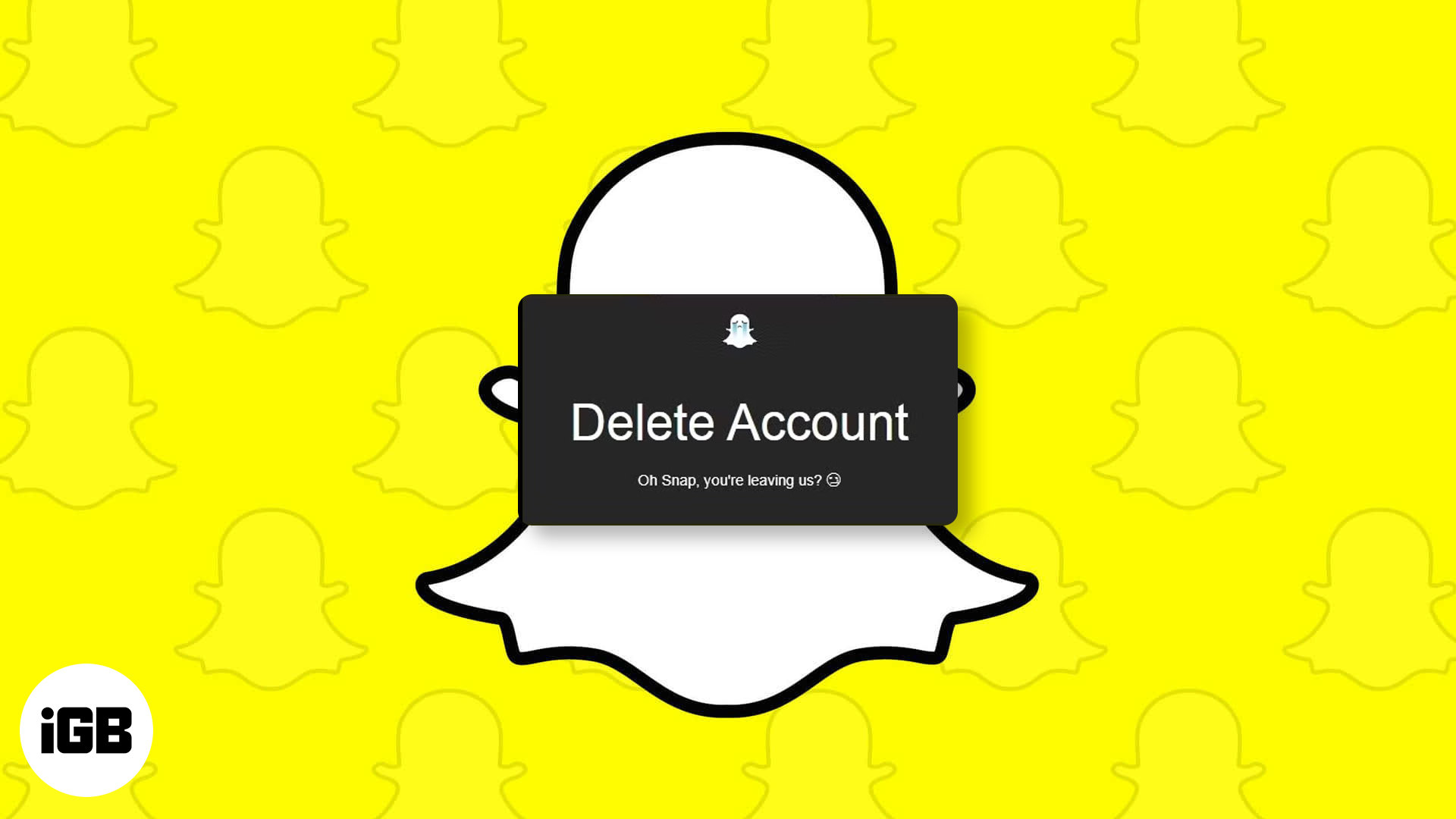 Delete your snapchat account