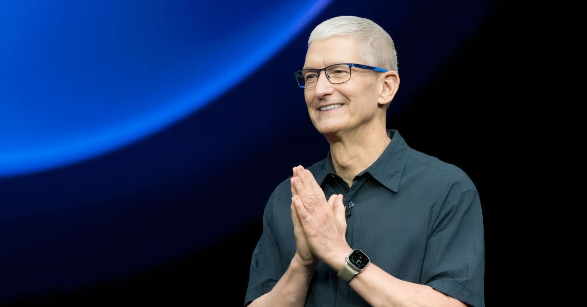 Tim cook at apple event amid leadership debate