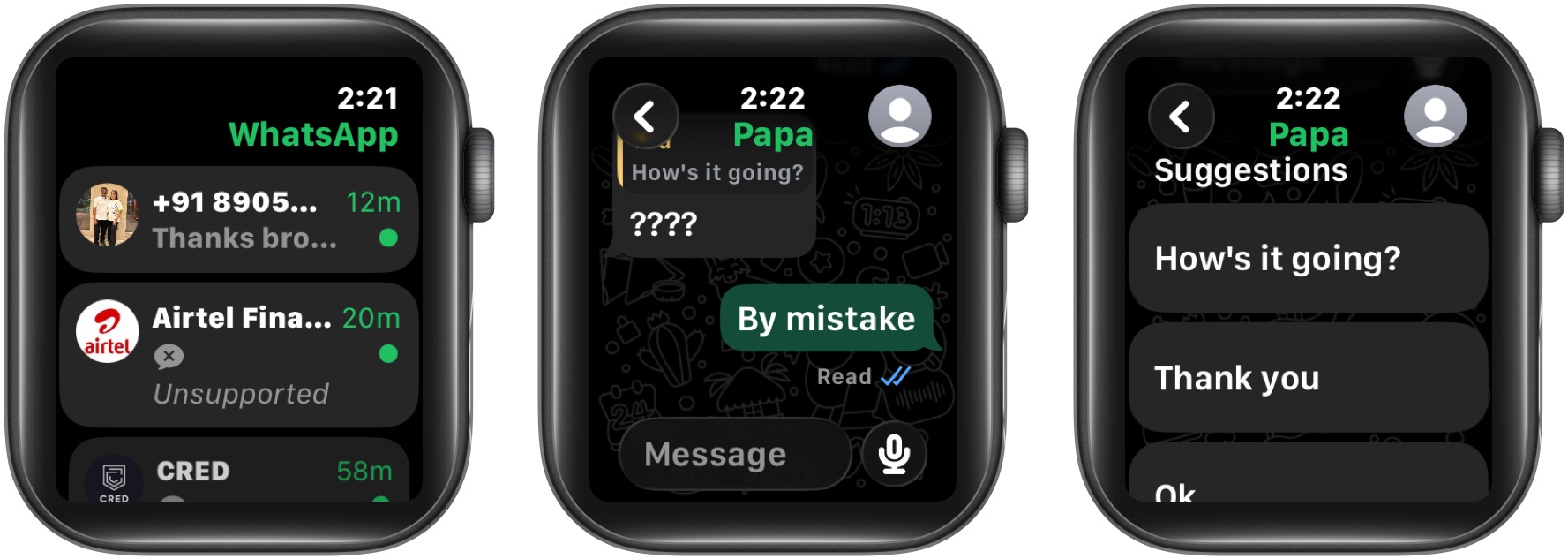 Use WhatsApp on Apple Watch