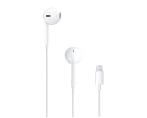 Apple earpods headphones with lightning connector