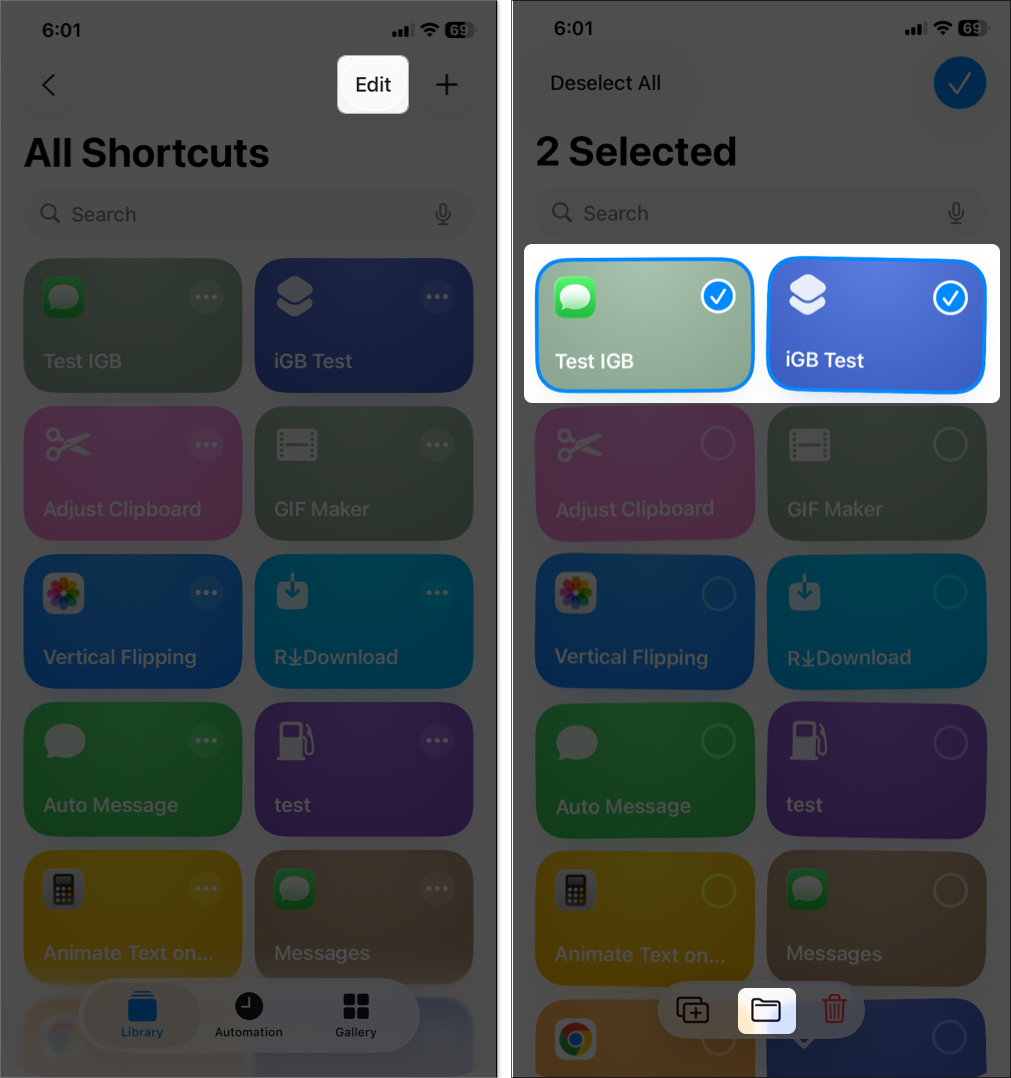 Edit your shortcut