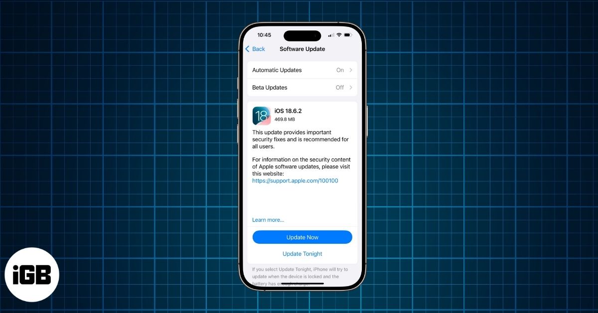 Apple releases ios 18 6 2 with security fixes
