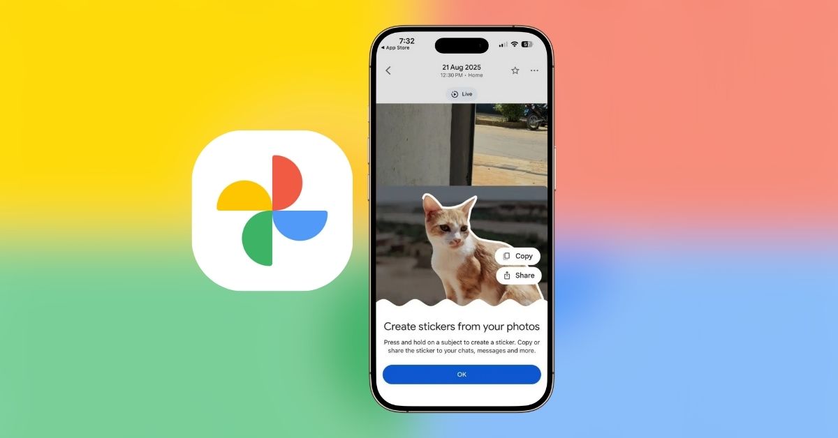 Google photos brings tap and hold sticker creation to ios