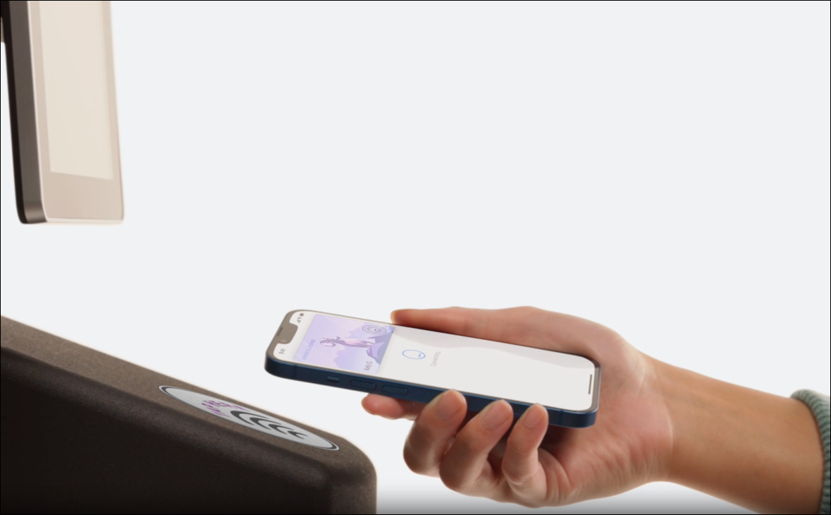 Hold your device near to the identity reader