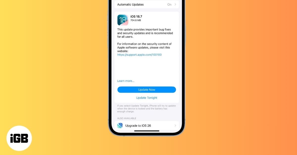 Apple Releases iOS 18.7 as a Safer Alternative to iOS 26