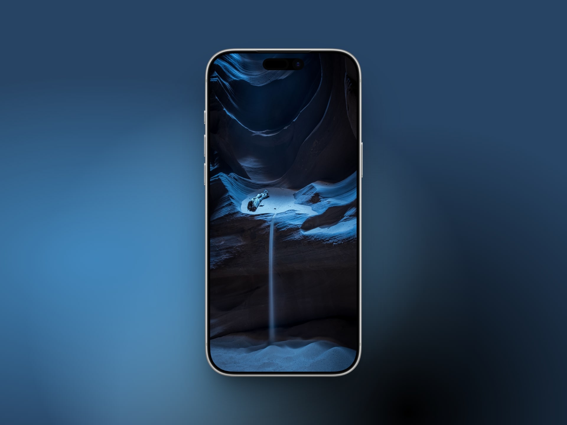 Beautiful Cave with Flowing Sand - Depth Effect Wallpaper