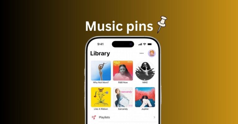 Music pins in apple music