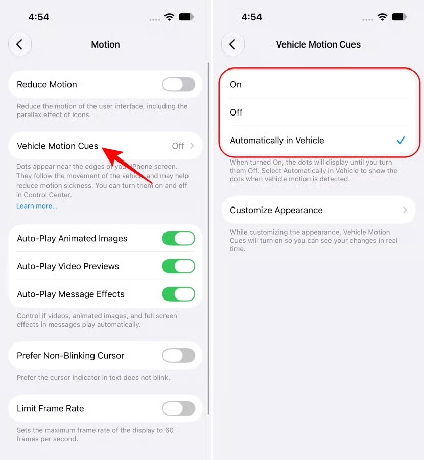Select Automatically in Vehicle