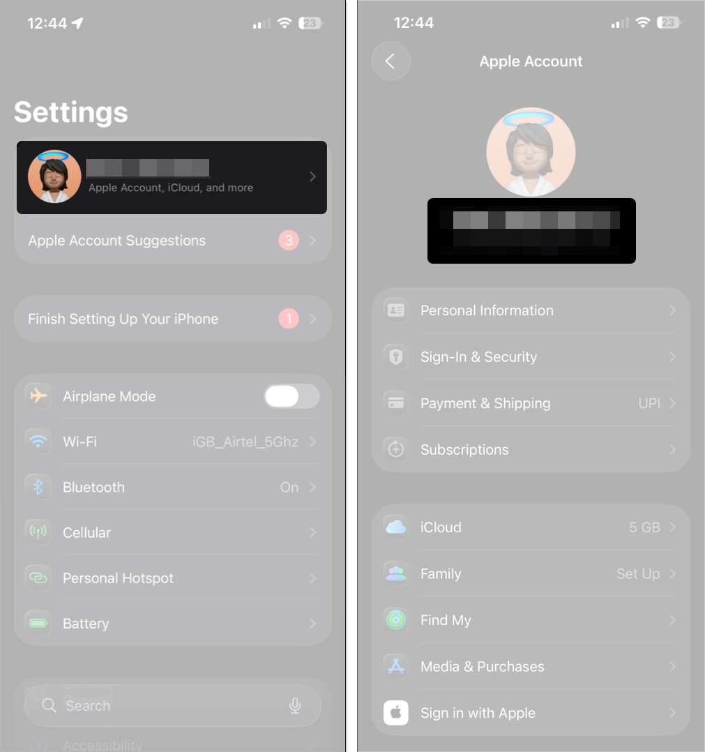 Check Apple id used on iPhone