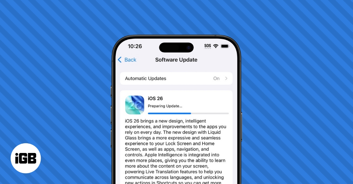 Ios stuck on preparing update