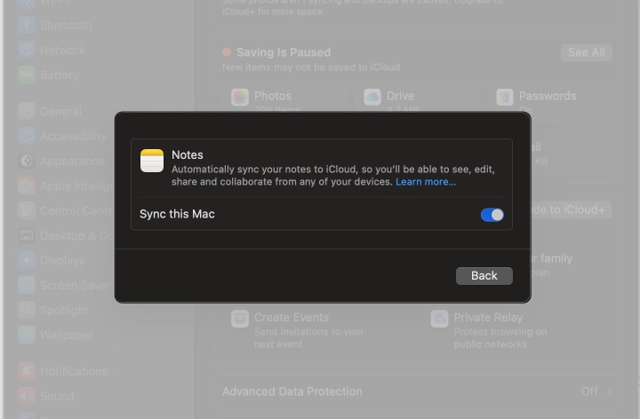 Turn on the sync this iPhone on Mac