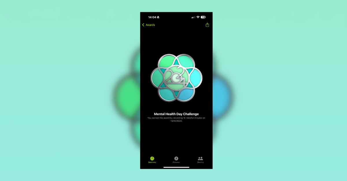 Apple watch mindful month challenge on october 10