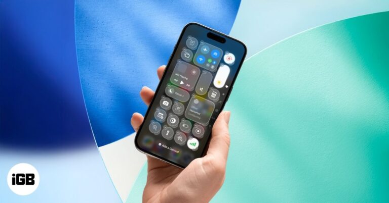 Control center on iphone