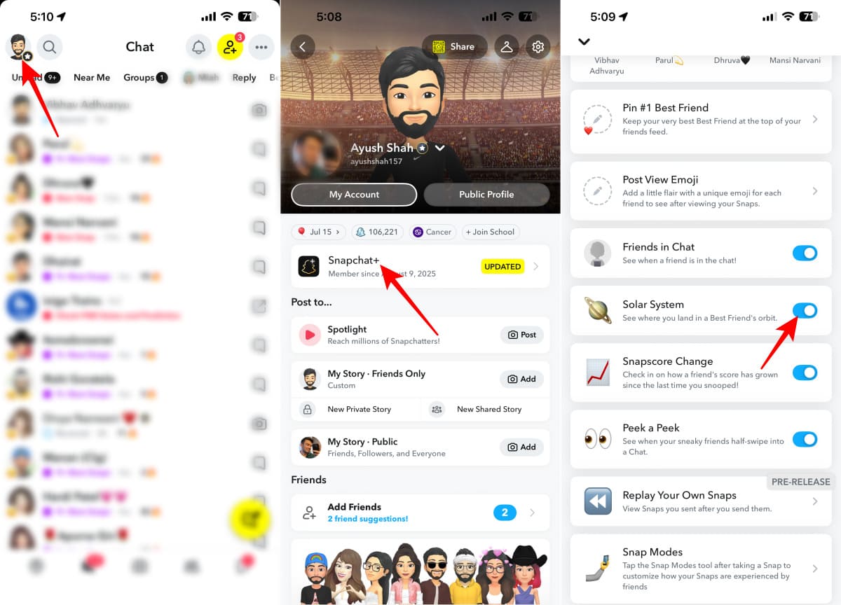 How to Enable the Friend Solar System In Snapchat