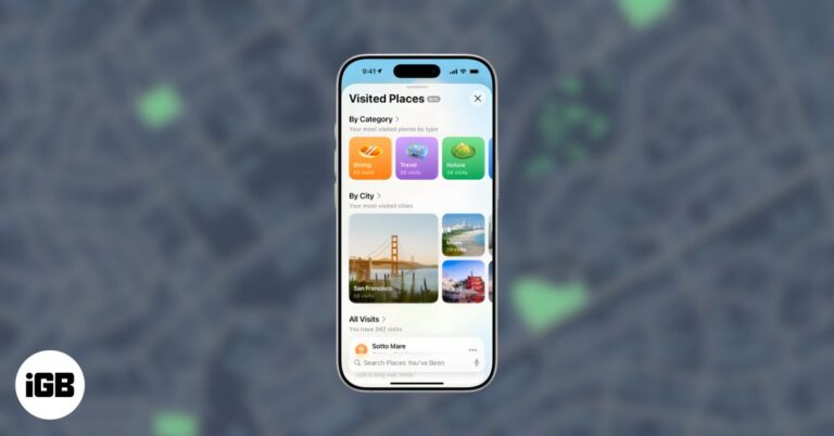 What is visited places on apple maps