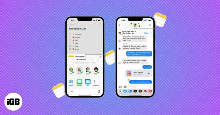 How to share and collaborate notes on iphone