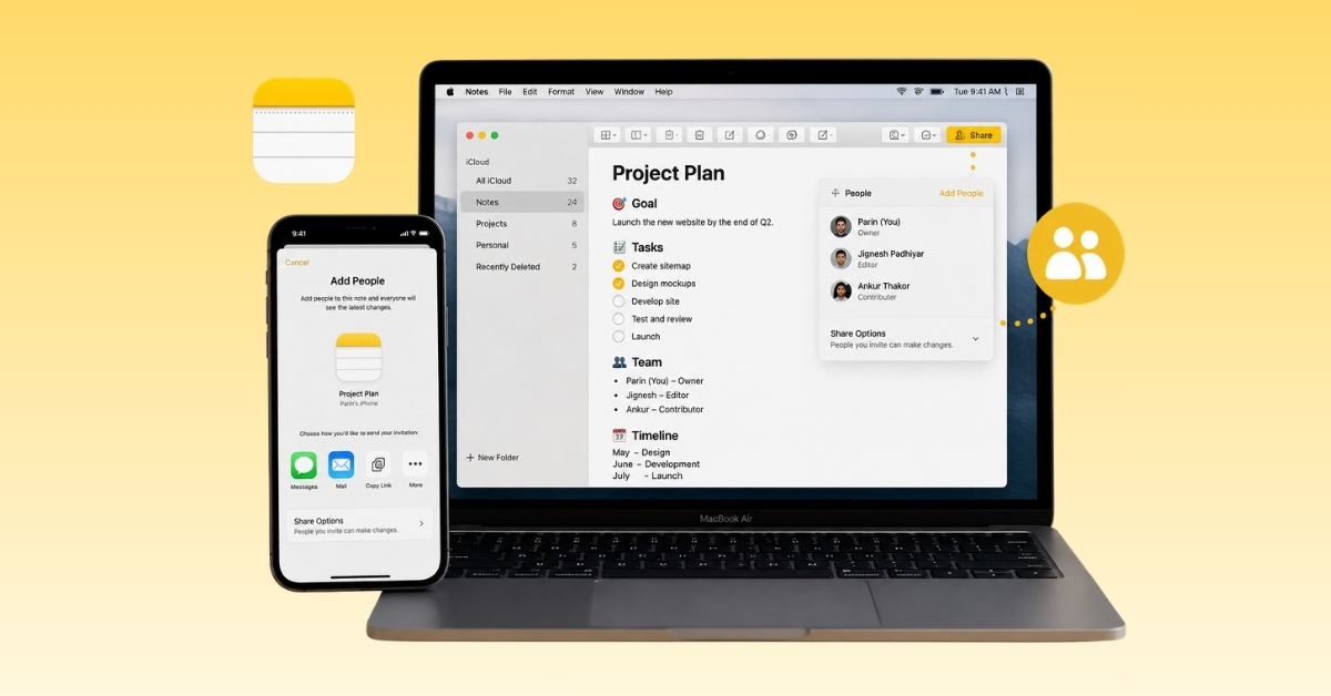 How to Share and Collaborate in Apple Notes on iPhone and Mac