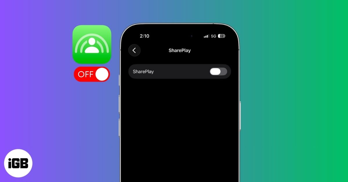 How to turn off shareplay on iphone