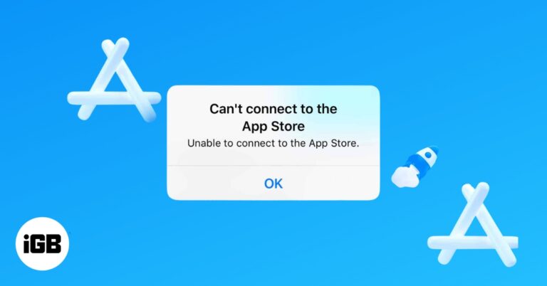 How to fix cannot connect to app store error