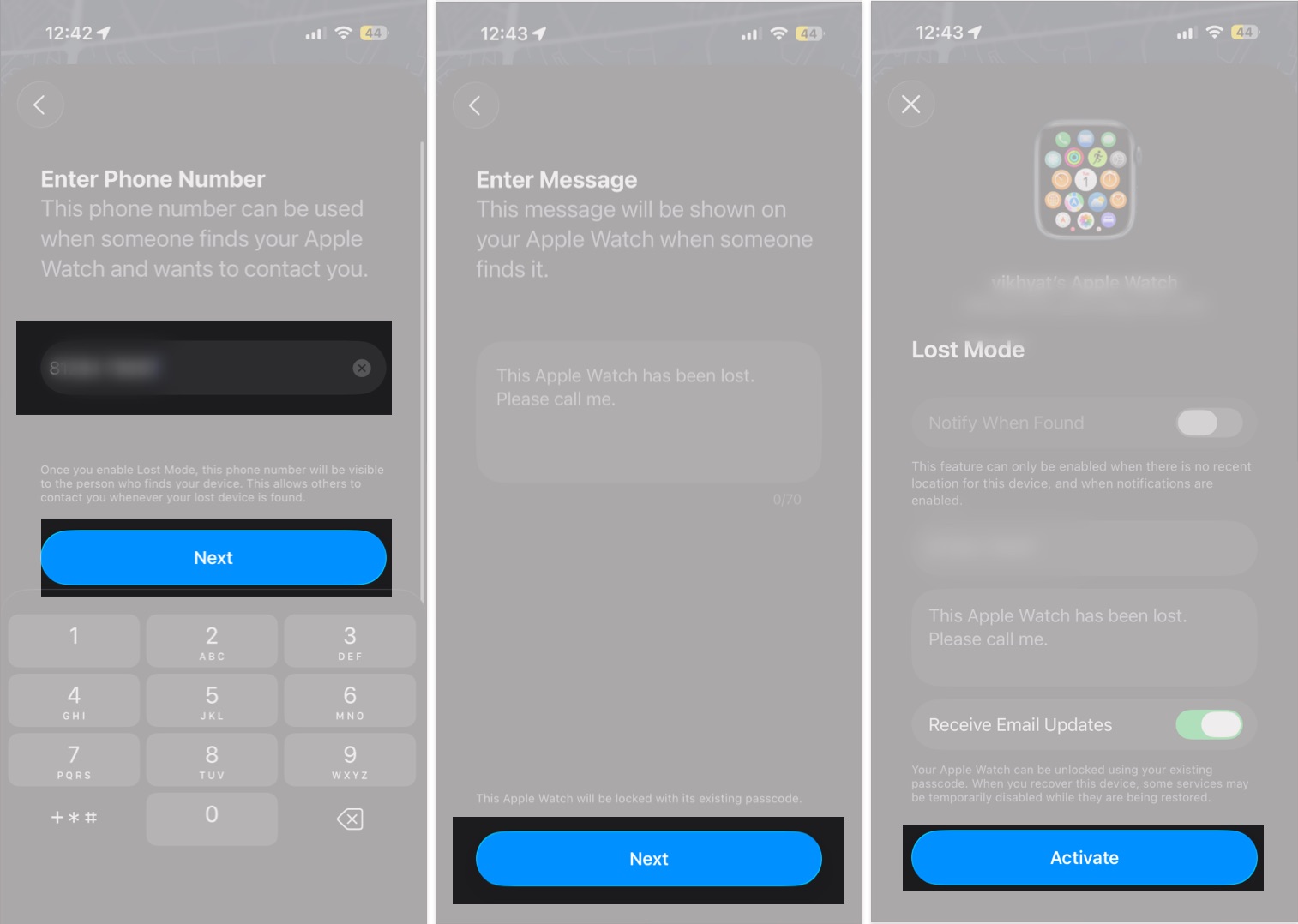 Put Your Apple Watch in Lost Mode