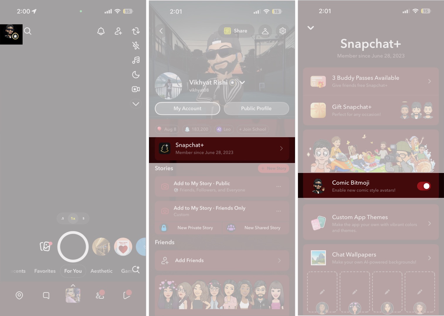 How to Use the 2D Comic Style Bitmoji on Snapchat Turn On Comic Bitmoji on Snapchat