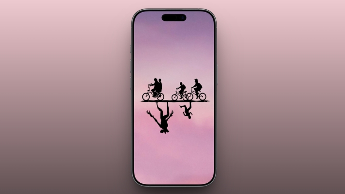 Upside Down Reflection Bike Scene