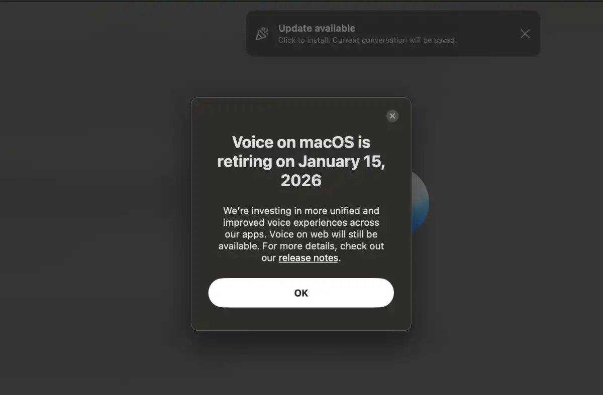 ChatGPT Voice Feature Will Be Removed From Mac App – iGeeksBlog