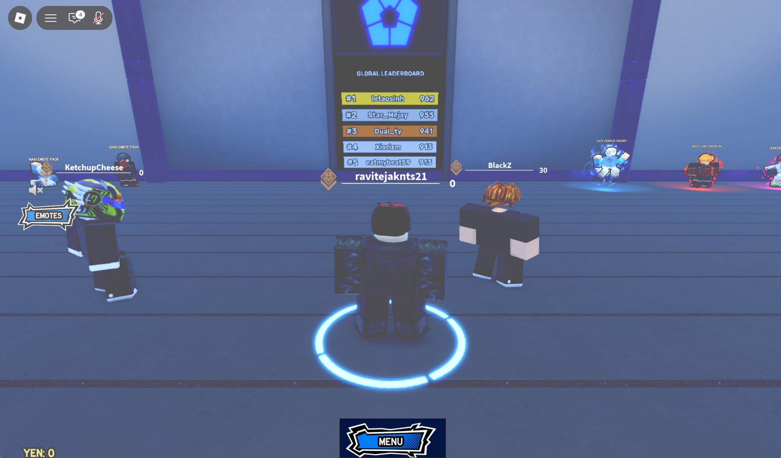 Click the Menu option at the bottom