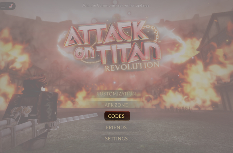 In main menu, click the Codes option