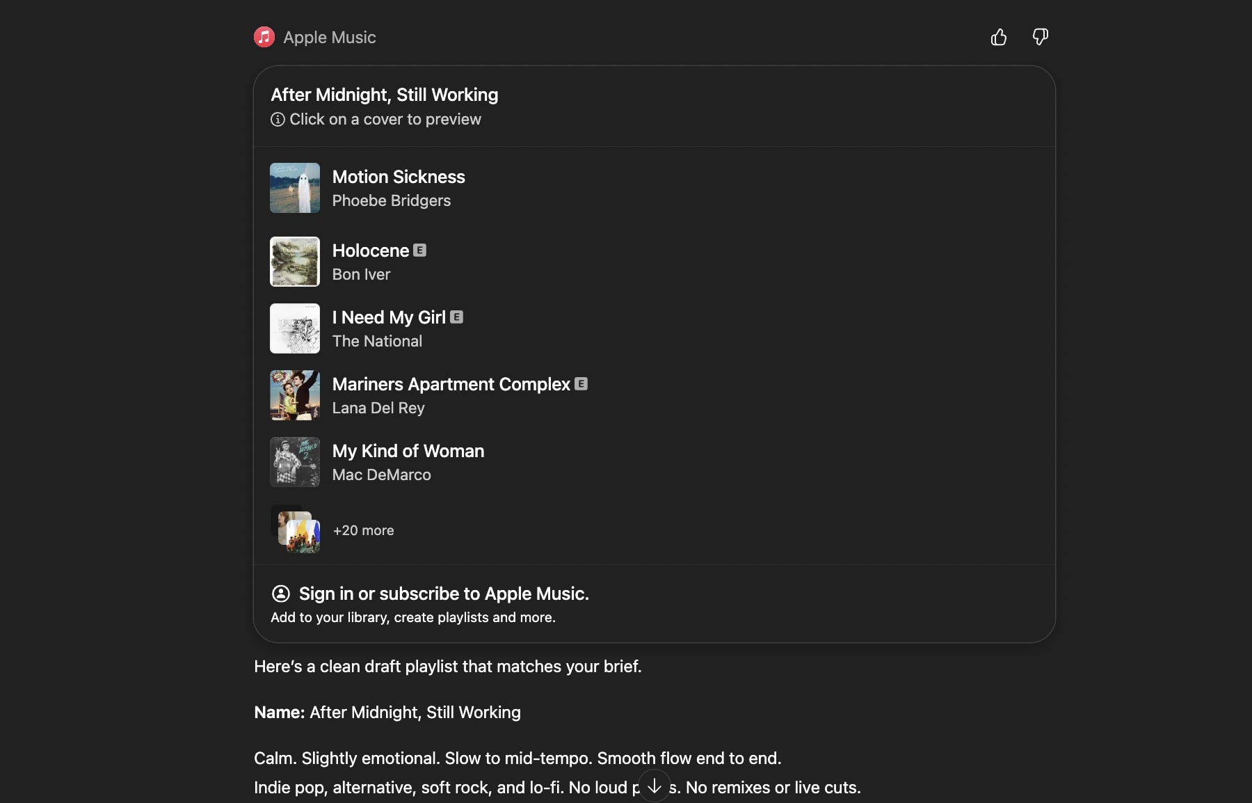 Save songs, albums, or full playlists to your Apple Music library