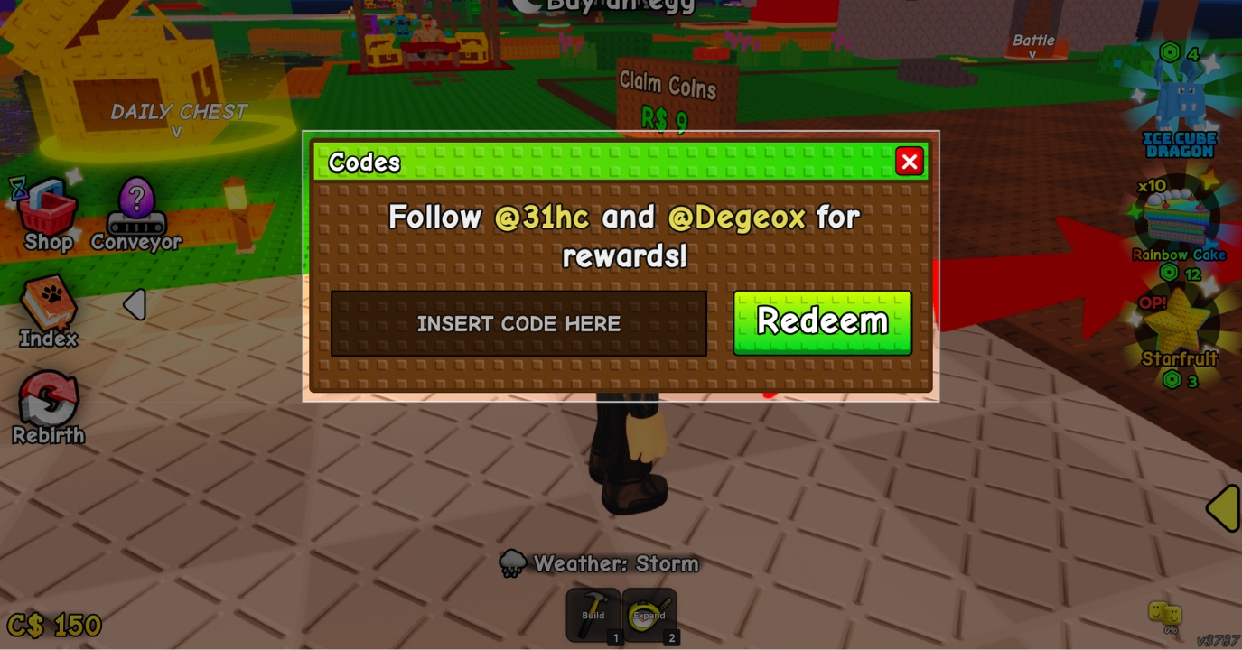 Click Redeem to claim your rewards