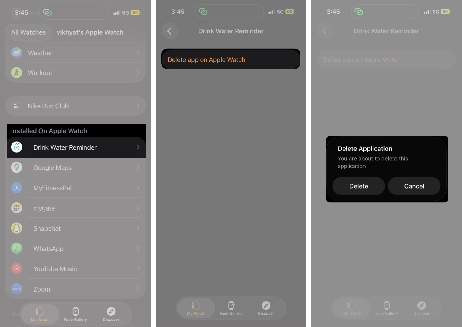 Delete Apps Using the iPhone Watch App