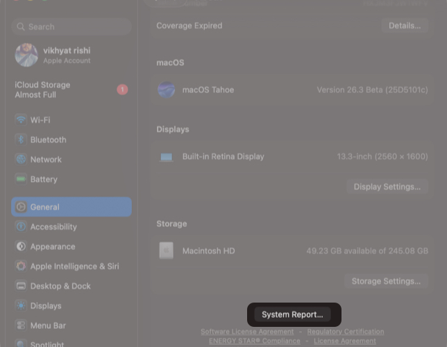 Go About Then System Report