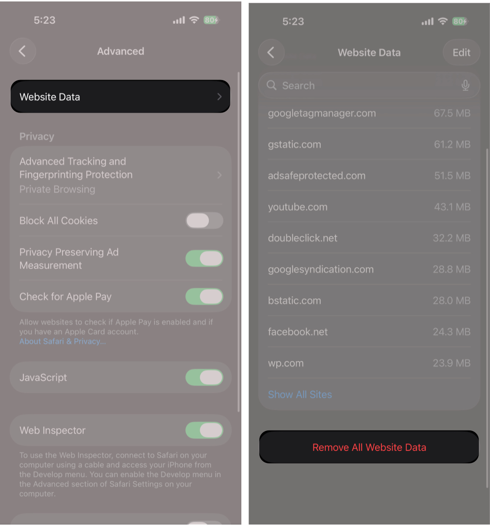 How to Remove Fake Apple Security Alerts on iPhone – iGeeksBlog In Website Data Tap Remove All Website Data.