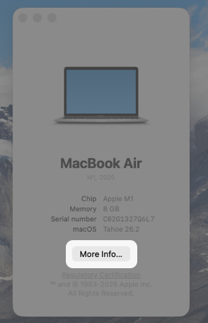 How to Reset the SMC on a Mac (All Models Step-by-Step) – iGeeksBlog In the pop-up,Click On More Info