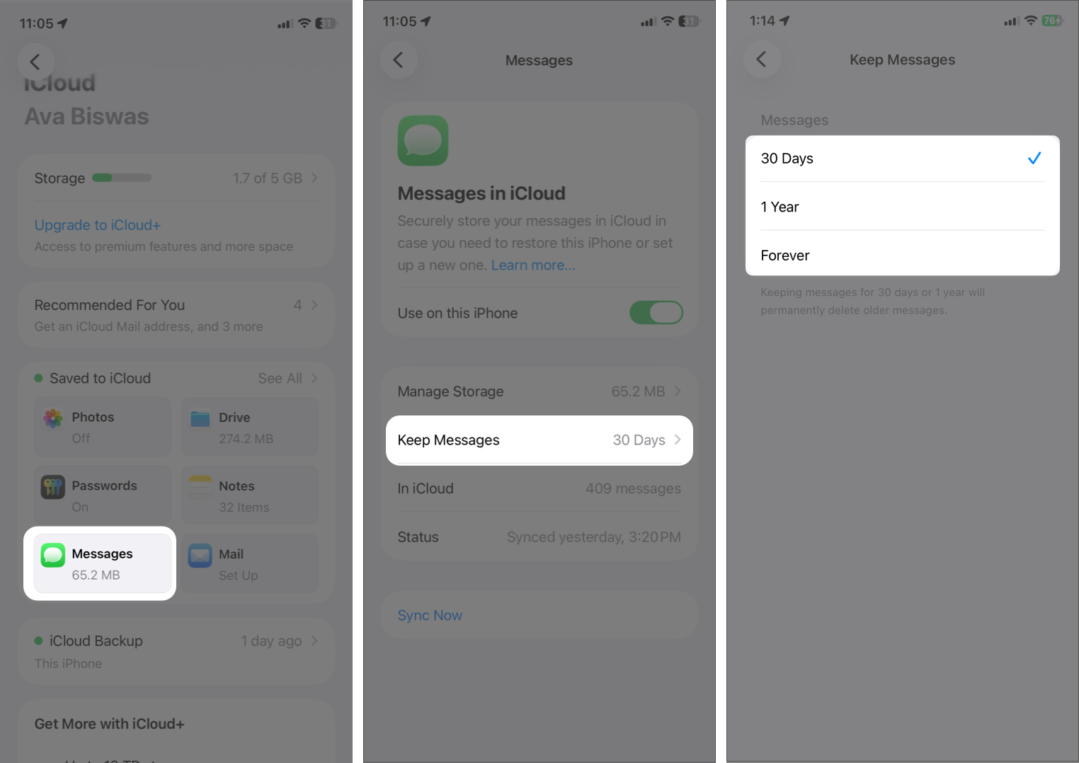 Manage Message History and Storage