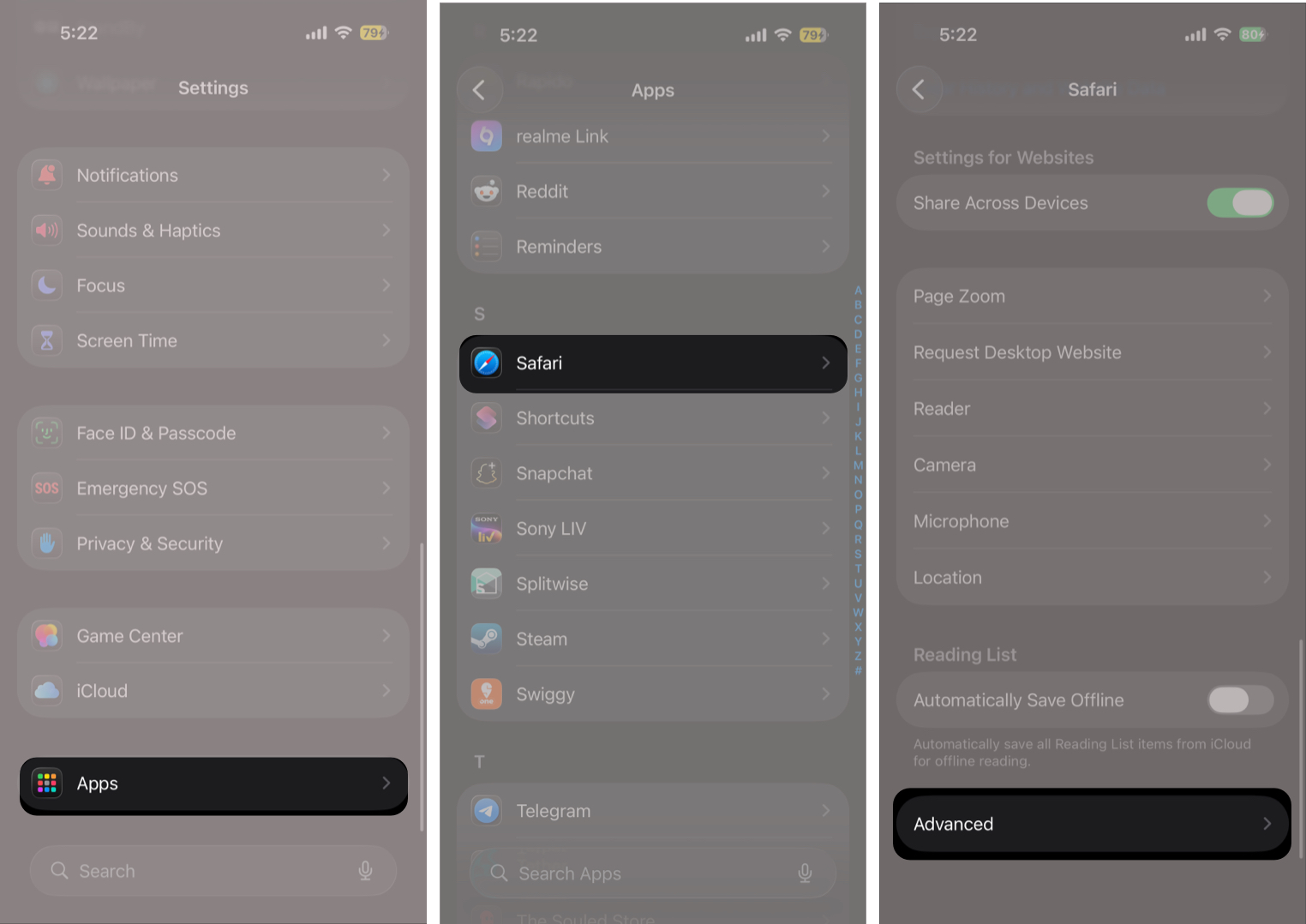 How to Remove Fake Apple Security Alerts on iPhone – iGeeksBlog Open Settings, Tap Apps, Select Safari, Then Tap Advanced