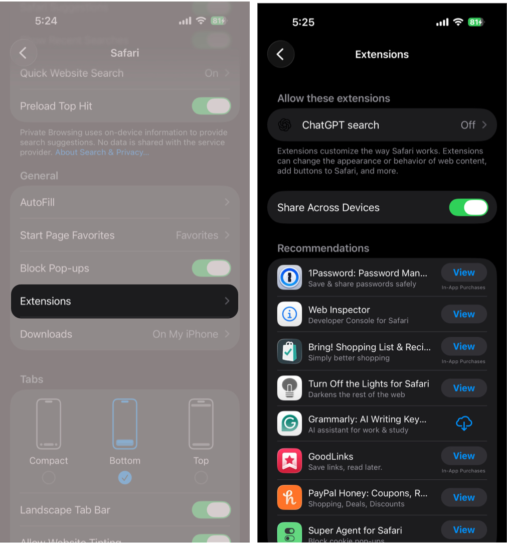How to Remove Fake Apple Security Alerts on iPhone – iGeeksBlog Tap Extensions Thne Turn off or remove anything you did not install