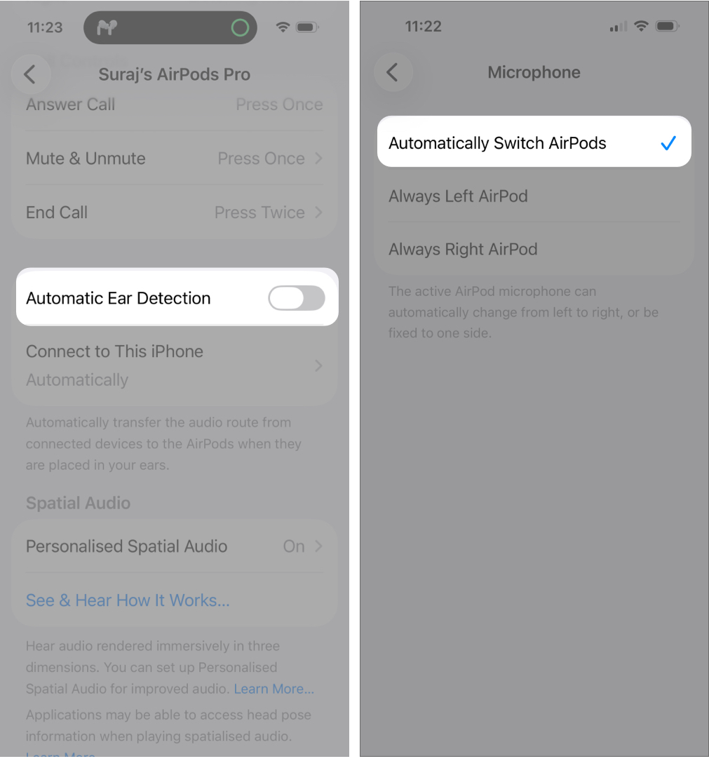 Turn Off Automatic Ear Detection and Microphone