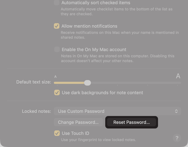 How to Reset Notes Password on iPhone, iPad, and Mac β iGeeksBlog click the Reset Password button