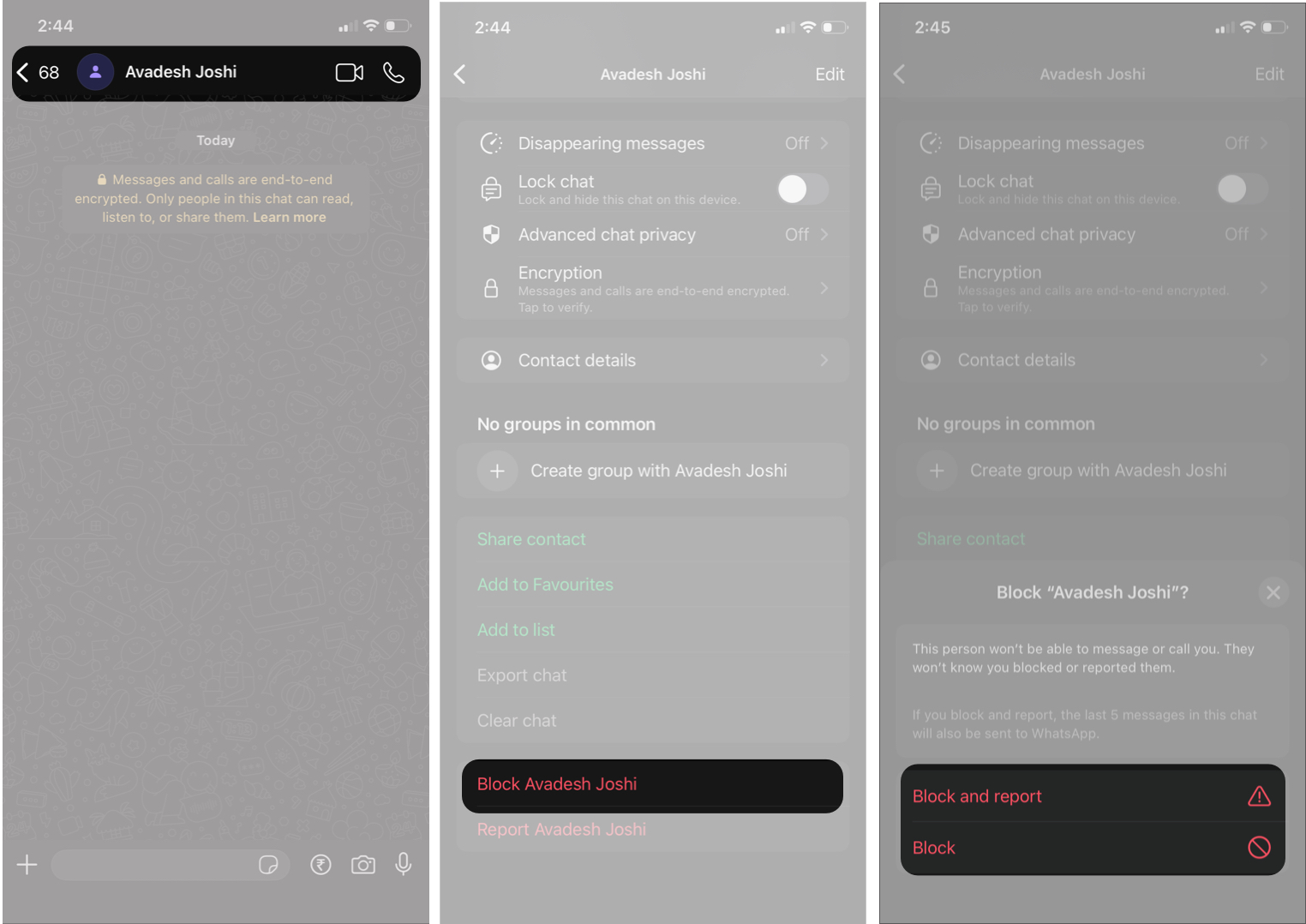 Block Someone on WhatsApp On iPhone
