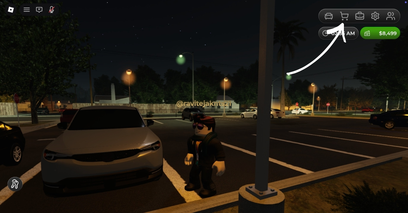 Click The Shop icon in The Top-Right Corner