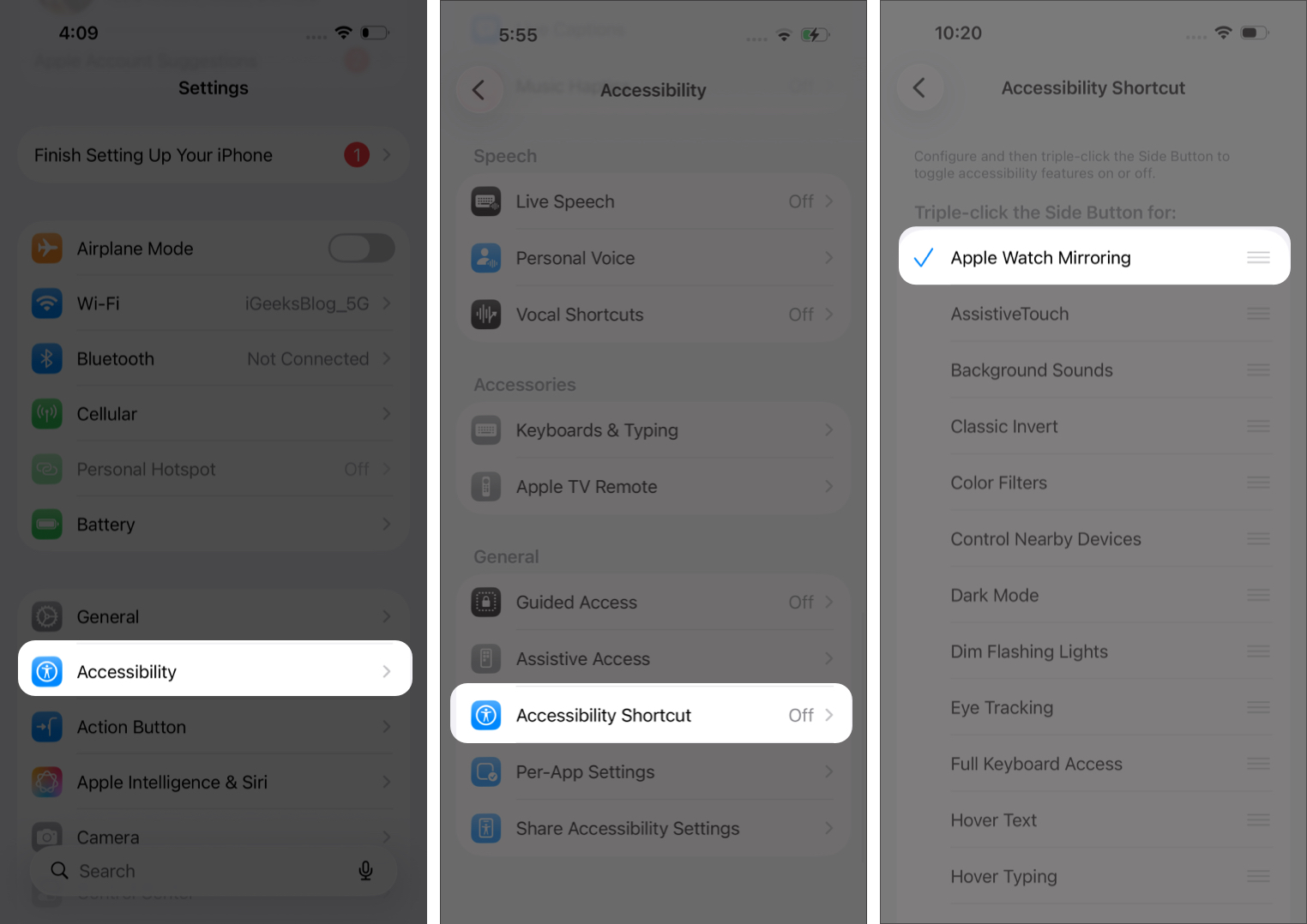 How to Mirror Your Apple Watch on Your iPhone: A Simple Guide – iGeeksBlog Enable Apple Watch Mirroring Shortcut