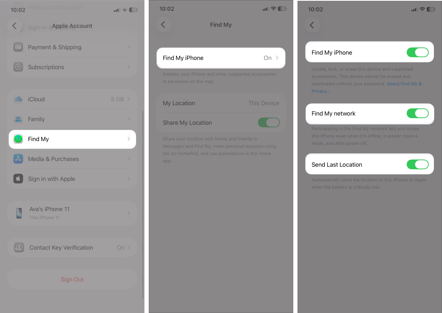 Enabling All Find My iPhone Options Including Find My Network