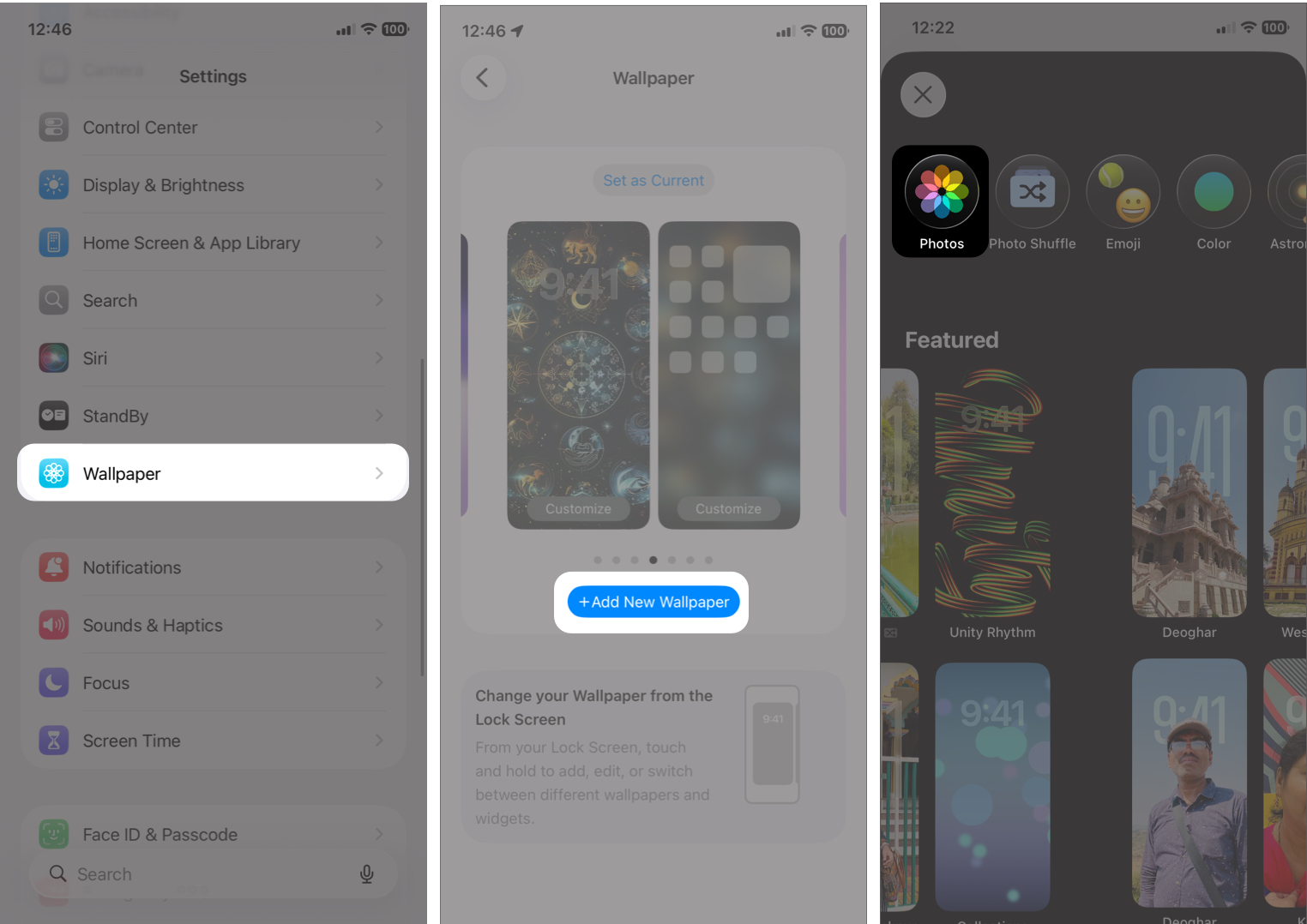 Best Live Wallpaper Apps for iPhone in 2026 (Free & Paid Picks) – iGeeksBlog Go to Settings, Tap Wallpaper, and Select Add New Wallpaper.